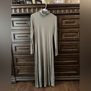 Wilfred Taupe Long Sleeve Turtleneck Dress